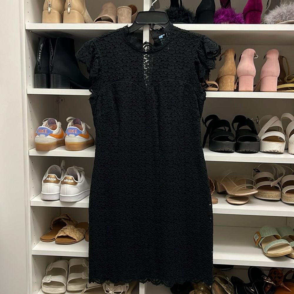 CeCe Lace Mock Neck Dress
